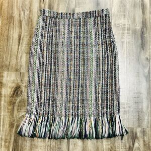Anthropologie Maeve Women's Size‎ 6 Multicolor Tweed Pencil Skirt Midi